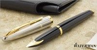 Пір'яна ручка WATERMAN DeLuxe Black Silver 11 200