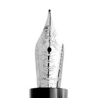 Лімітований набір Montegrappa Chaos Silver Fountain: пір'яна ручка і чорнильниця