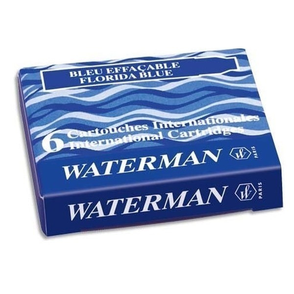 Картріджи для пір'яних ручок Waterman сині 52 012