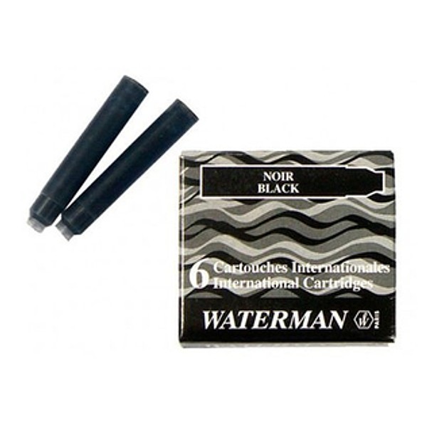 Картріджи для пір'яних ручок Waterman чорні 52 011