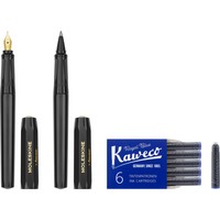 Набір Moleskine x Kaweco Чорний Чорнильна ручка + Кулькова ручка + 6 картриджів KAWPENSETMBK