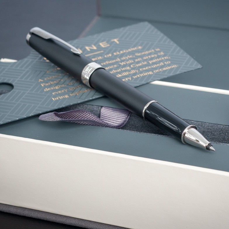 Ручка-ролер Parker SONNET 17 Matte Black Lacquer CT RB 84 922