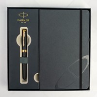 Набір Parker SONNET Matte Black Lacquer GT FP F пір'яна ручка + блокнот Parker 84 811b24