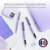 Пір'яна ручка Waterman HEMISPHERE Colour Blocking Purple GT FP F 12 580