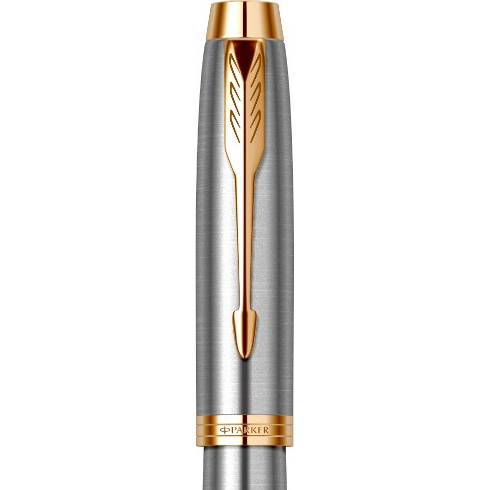 Подарунковий набір: Коробка + Ручка-ролер Parker IM 17 GT RB 22 222 + Блокнот Axent Partner I'm Ukrainian синій 8201-02-A-UKR