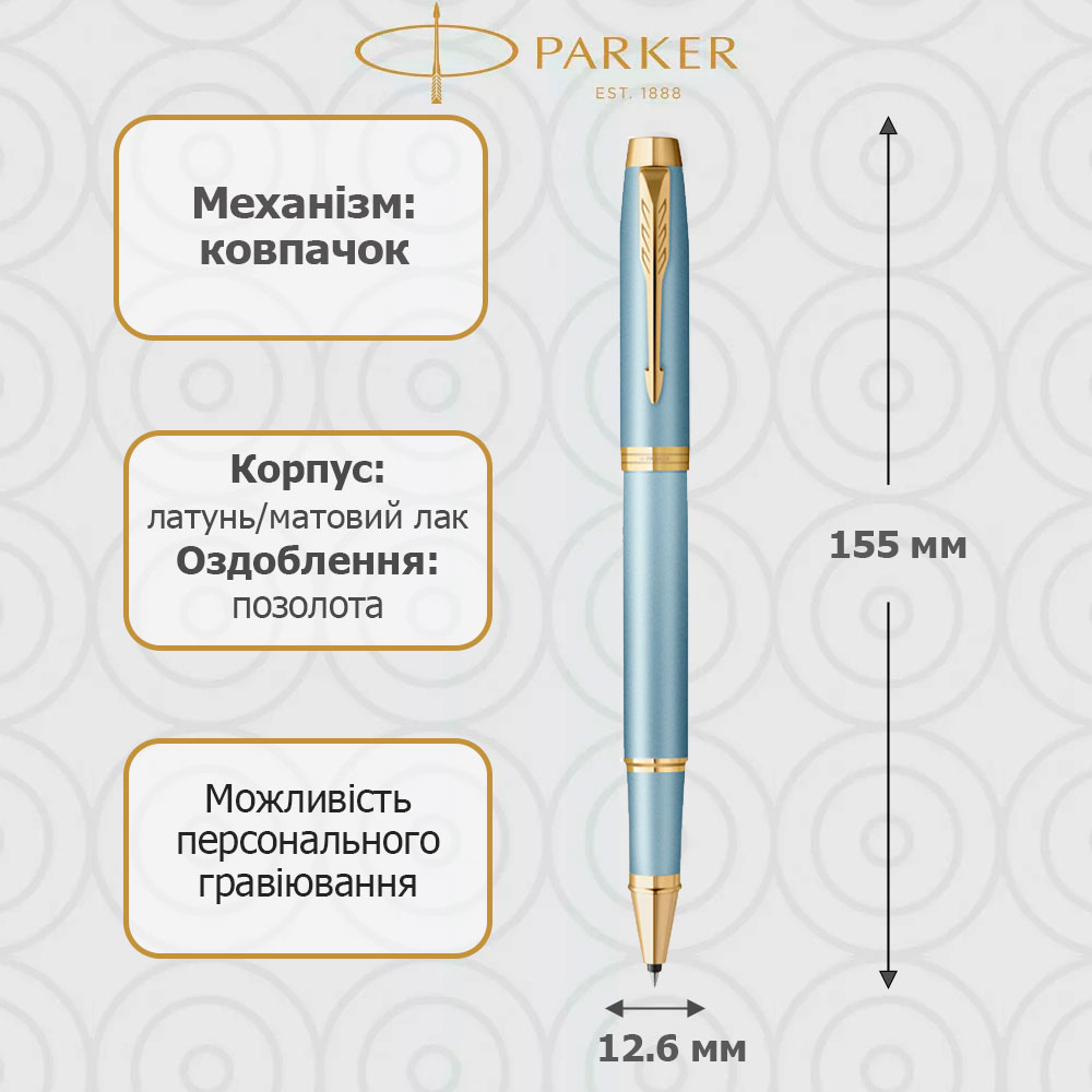 Ручка-ролер Parker IM 17 Rituals Turquoise Green GT RB 22 322