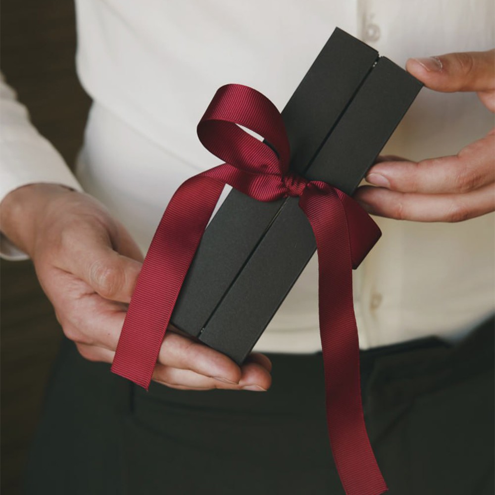 Подарункова упаковка зі стрічкою для ручок Parker чорна PK-GIFT-BLACK